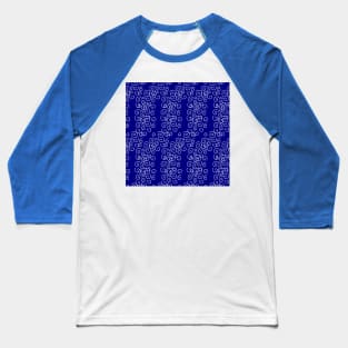 Blue background with white swirls. Baseball T-Shirt